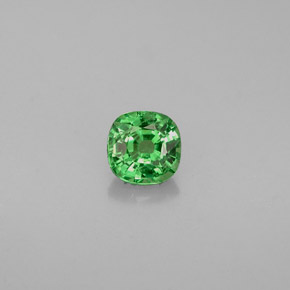 0.48 ct Green Tsavorite Garnet Gemstone, Tsavorite Garnet Gem in Cushion-Cut Shape for Sale.