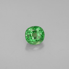 0.65 ct Green Tsavorite Garnet Stone, Natural Tsavorite Garnet in Cushion-Cut Shape for Sale