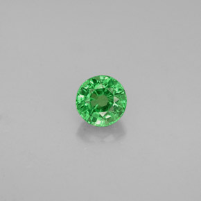 0.47 ct Green Tsavorite Garnet Gemstone, Tsavorite Garnet Gem in Round Facet Shape for Sale.