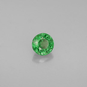 0.47 ct Green Tsavorite Garnet Stone, Natural Tsavorite Garnet in Round Facet Shape for Sale