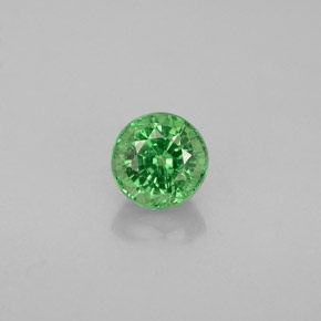0.79 ct Green Tsavorite Garnet Gemstone, Tsavorite Garnet Gem in Round Facet Shape for Sale.