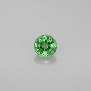 0.43 ct Green Tsavorite Garnet Gemstone, Tsavorite Garnet Gem in Round Facet Shape for Sale.