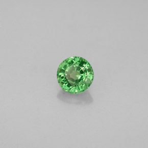 0.43 ct Green Tsavorite Garnet Stone, Natural Tsavorite Garnet in Round Facet Shape for Sale