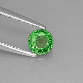 0.42 ct Green Tsavorite Garnet Stone, Natural Tsavorite Garnet in Round Facet Shape for Sale