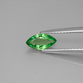 0.64 ct Green Tsavorite Garnet Gemstone, Tsavorite Garnet Gem in Marquise Facet Shape for Sale.