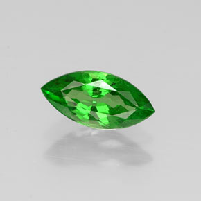 0.85 ct Green Tsavorite Garnet Gemstone, Tsavorite Garnet Gem in Marquise Facet Shape for Sale.