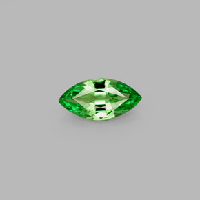 0.41 ct Green Tsavorite Garnet Gemstone, Tsavorite Garnet Gem in Marquise Facet Shape for Sale.