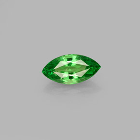 0.48 ct Green Tsavorite Garnet Gemstone, Tsavorite Garnet Gem in Marquise Facet Shape for Sale.