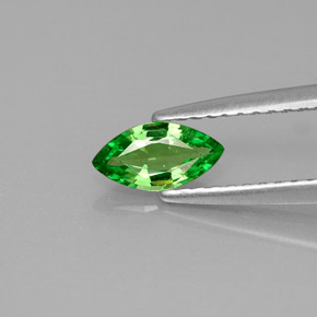 0.42 ct Green Tsavorite Garnet Gemstone, Tsavorite Garnet Gem in Marquise Facet Shape for Sale.