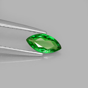 0.41 ct Green Tsavorite Garnet Stone, Natural Tsavorite Garnet in Marquise Facet Shape for Sale