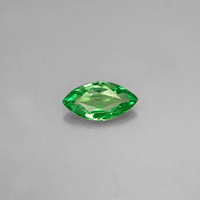 0.38 ct Green Tsavorite Garnet Gemstone, Tsavorite Garnet Gem in Marquise Facet Shape for Sale.