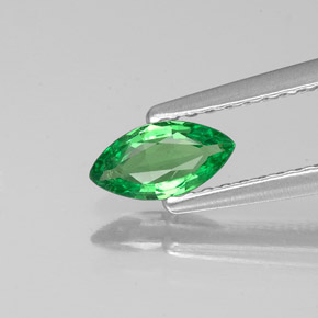 0.34 ct Green Tsavorite Garnet Gemstone, Tsavorite Garnet Gem in Marquise Facet Shape for Sale.