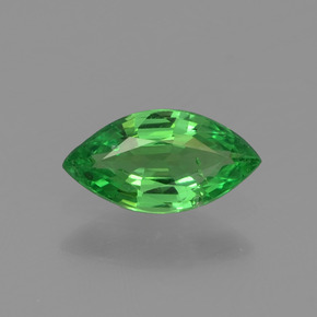 0.38 ct Green Tsavorite Garnet Gemstone, Tsavorite Garnet Gem in Marquise Facet Shape for Sale.