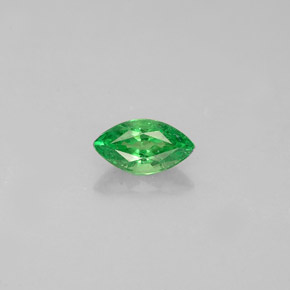 0.35 ct Green Tsavorite Garnet Gemstone, Tsavorite Garnet Gem in Marquise Facet Shape for Sale.