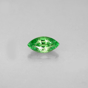0.35 ct Green Tsavorite Garnet Gemstone, Tsavorite Garnet Gem in Marquise Facet Shape for Sale.