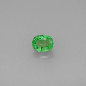 0.48 ct Green Tsavorite Garnet Stone, Natural Tsavorite Garnet in Oval Facet Shape for Sale