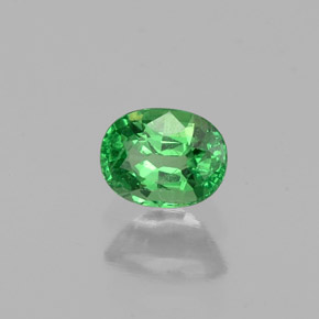 0.35 ct Green Tsavorite Garnet Stone, Natural Tsavorite Garnet in Oval Facet Shape for Sale