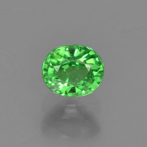 0.46 ct Green Tsavorite Garnet Gemstone, Tsavorite Garnet Gem in Oval Facet Shape for Sale.