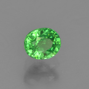 0.46 ct Green Tsavorite Garnet Stone, Natural Tsavorite Garnet in Oval Facet Shape for Sale