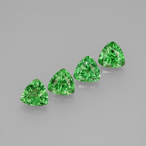 1.16 ct Green Tsavorite Garnet Gemstone, Tsavorite Garnet Gem in Trillion Facet Shape for Sale.