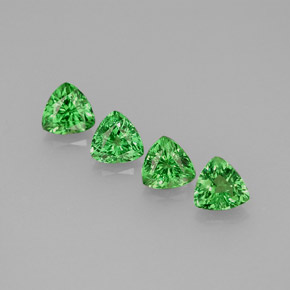 1.16 ct Green Tsavorite Garnet Stone, Natural Tsavorite Garnet in Trillion Facet Shape for Sale