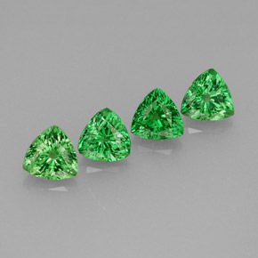 1.17 ct Green Tsavorite Garnet Gemstone, Tsavorite Garnet Gem in Trillion Facet Shape for Sale.