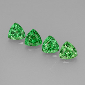 1.17 ct Green Tsavorite Garnet Stone, Natural Tsavorite Garnet in Trillion Facet Shape for Sale