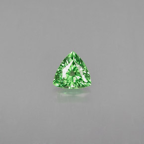 0.35 ct Green Tsavorite Garnet Gemstone, Tsavorite Garnet Gem in Trillion Facet Shape for Sale.