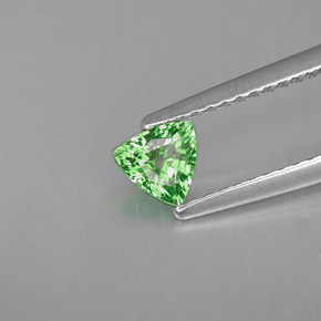 0.35 ct Green Tsavorite Garnet Stone, Natural Tsavorite Garnet in Trillion Facet Shape for Sale