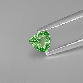 0.34 ct Green Tsavorite Garnet Stone, Natural Tsavorite Garnet in Trillion Facet Shape for Sale