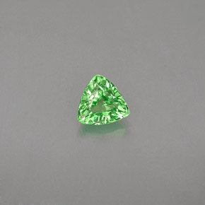 0.34 ct Green Tsavorite Garnet Gemstone, Tsavorite Garnet Gem in Trillion Facet Shape for Sale.