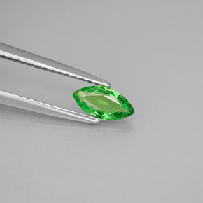 0.42 ct Green Tsavorite Garnet Gemstone, Tsavorite Garnet Gem in Marquise Facet Shape for Sale.