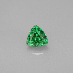 0.37 ct Green Tsavorite Garnet Gemstone, Tsavorite Garnet Gem in Trillion Facet Shape for Sale.