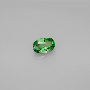 0.61 ct Green Tsavorite Garnet Stone, Natural Tsavorite Garnet in Oval Facet Shape for Sale