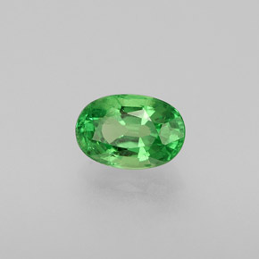 0.59 ct Green Tsavorite Garnet Stone, Natural Tsavorite Garnet in Oval Facet Shape for Sale