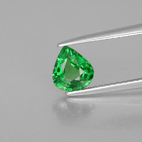 0.94 ct Green Tsavorite Garnet Gemstone, Tsavorite Garnet Gem in Pear Facet Shape for Sale.