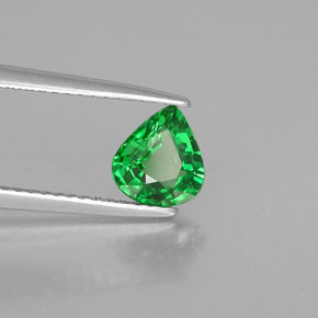0.94 ct Green Tsavorite Garnet Stone, Natural Tsavorite Garnet in Pear Facet Shape for Sale