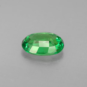 Tsavorite Garnet Gemstone in 7.3 x 5.4 mm Size for Sale, Tsavorite Garnet Stone in Chrome Green Color