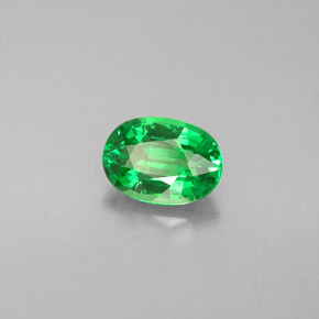 1.03 ct Green Tsavorite Garnet Stone, Natural Tsavorite Garnet in Oval Facet Shape for Sale
