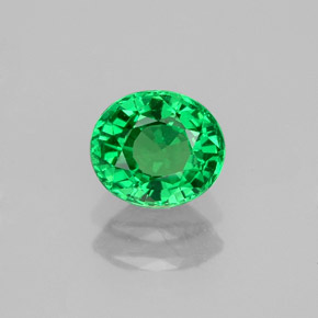 1.06 ct Green Tsavorite Garnet Gemstone, Tsavorite Garnet Gem in Oval Facet Shape for Sale.