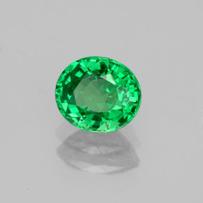 1.06 ct Green Tsavorite Garnet Stone, Natural Tsavorite Garnet in Oval Facet Shape for Sale