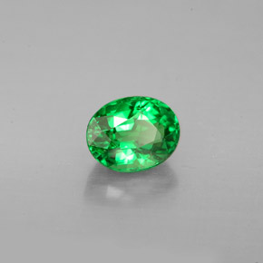 1.24 ct Green Tsavorite Garnet Stone, Natural Tsavorite Garnet in Oval Facet Shape for Sale