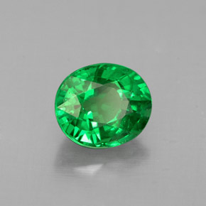1.09 ct Green Tsavorite Garnet Stone, Natural Tsavorite Garnet in Oval Facet Shape for Sale