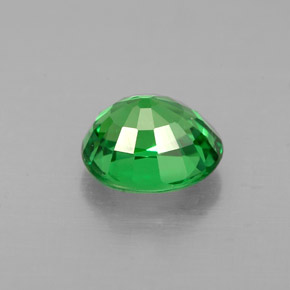 Tsavorite Garnet Gemstone in 6.4 x 5.5 mm Size for Sale, Tsavorite Garnet Stone in Chrome Green Color