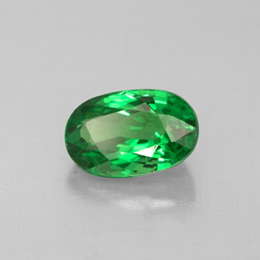 1.20 ct Green Tsavorite Garnet Stone, Natural Tsavorite Garnet in Oval Facet Shape for Sale