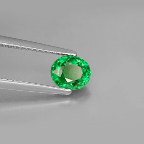 1.03 ct Green Tsavorite Garnet Stone, Natural Tsavorite Garnet in Oval Facet Shape for Sale