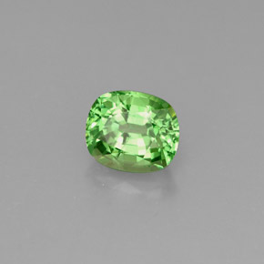 0.88 ct Green Tsavorite Garnet Stone, Natural Tsavorite Garnet in Cushion-Cut Shape for Sale