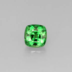 0.76 ct Green Tsavorite Garnet Gemstone, Tsavorite Garnet Gem in Cushion-Cut Shape for Sale.
