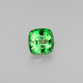 0.76 ct Green Tsavorite Garnet Stone, Natural Tsavorite Garnet in Cushion-Cut Shape for Sale