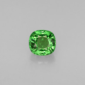 0.76 ct Green Tsavorite Garnet Gemstone, Tsavorite Garnet Gem in Cushion-Cut Shape for Sale.